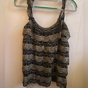 Hysteric Glamour Andy Warhol ruffled chiffon camisole